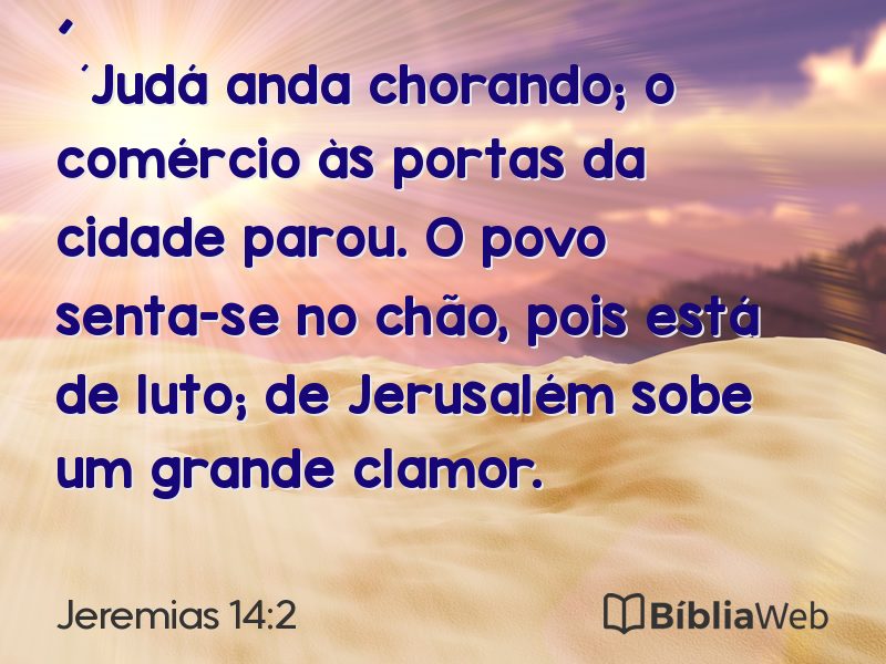 Jeremias 14:2 em imagem para compartilhar