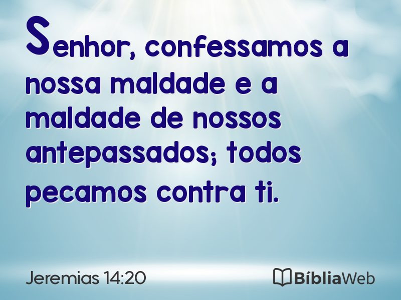 Jeremias 14:20 em imagem para compartilhar