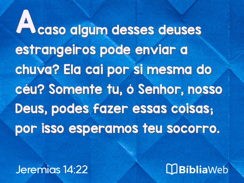 Jeremias 14:22 em imagem para compartilhar