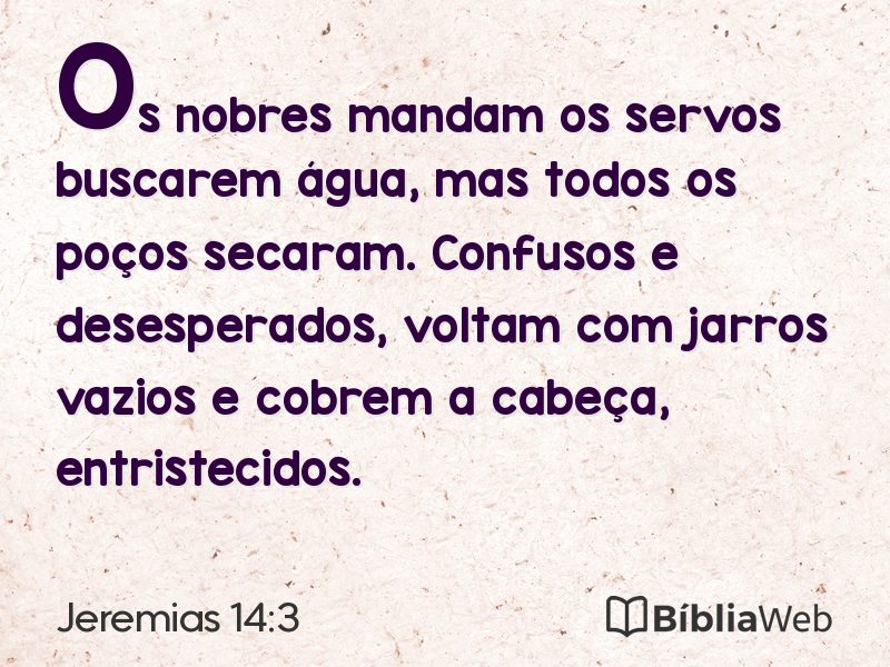 Jeremias 14:3 em imagem para compartilhar