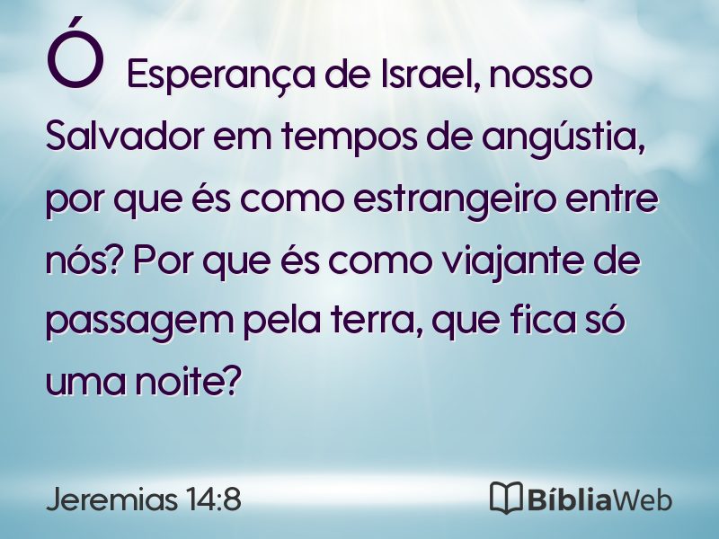 Jeremias 14:8 em imagem para compartilhar
