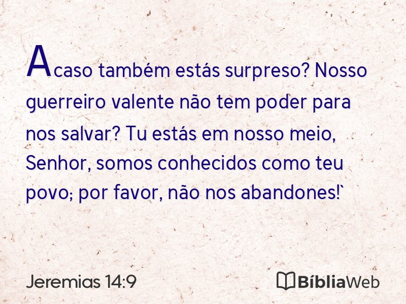 Jeremias 14:9 em imagem para compartilhar