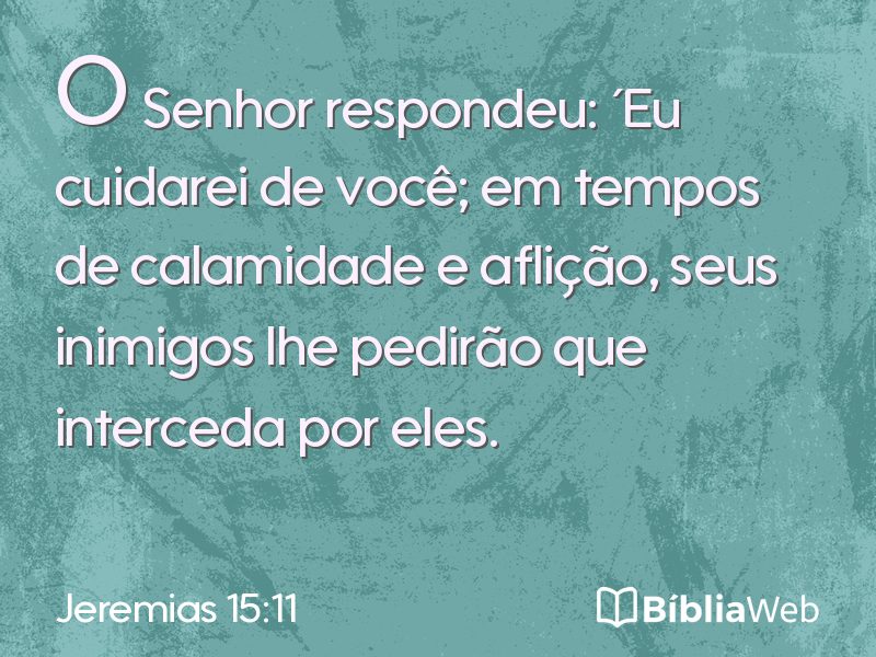 Jeremias 15:11 em imagem para compartilhar