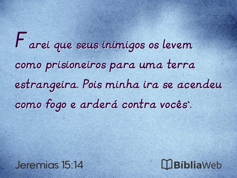 Jeremias 15:14 em imagem para compartilhar