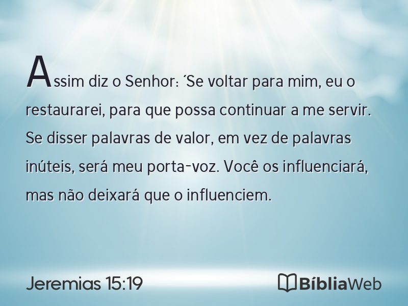 Jeremias 15:19 em imagem para compartilhar