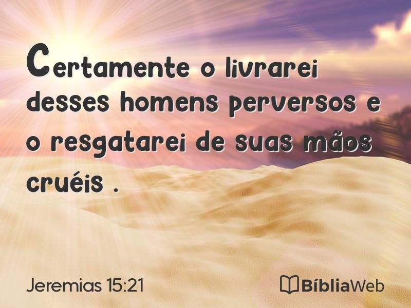 Jeremias 15:21 em imagem para compartilhar