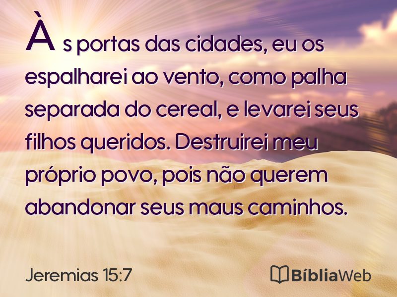 Jeremias 15:7 em imagem para compartilhar