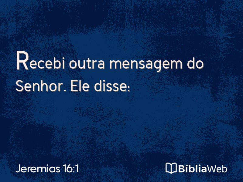 Jeremias 16:1 em imagem para compartilhar