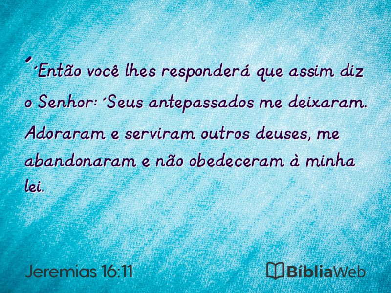 Jeremias 16:11 em imagem para compartilhar