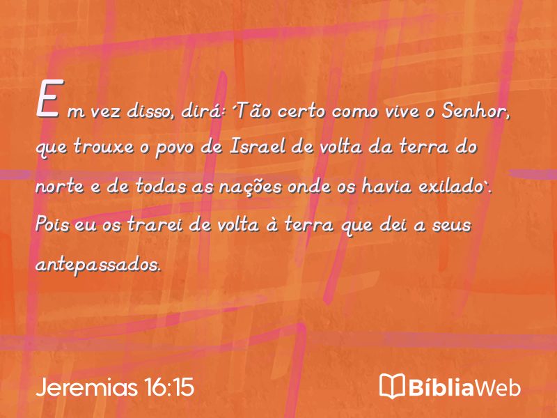 Jeremias 16:15 em imagem para compartilhar
