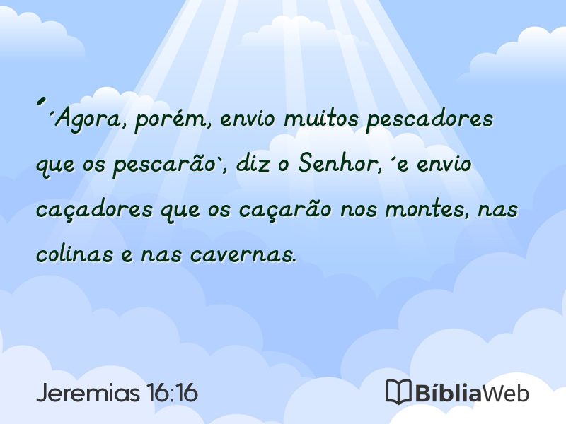 Jeremias 16:16 em imagem para compartilhar