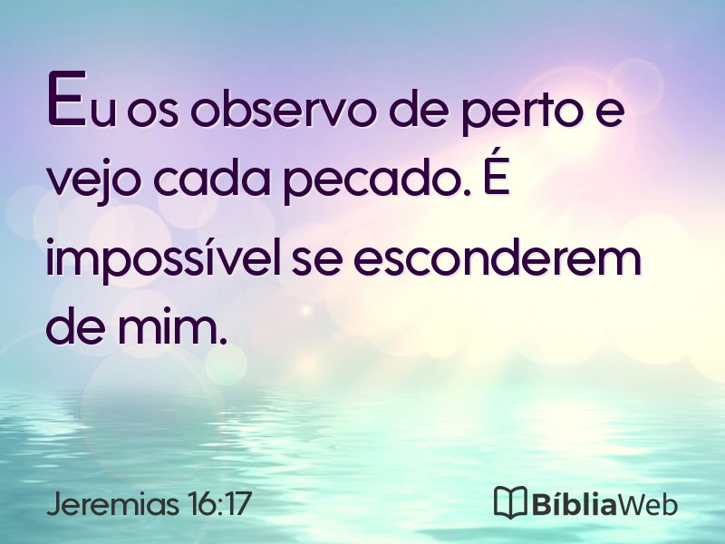 Jeremias 16:17 em imagem para compartilhar