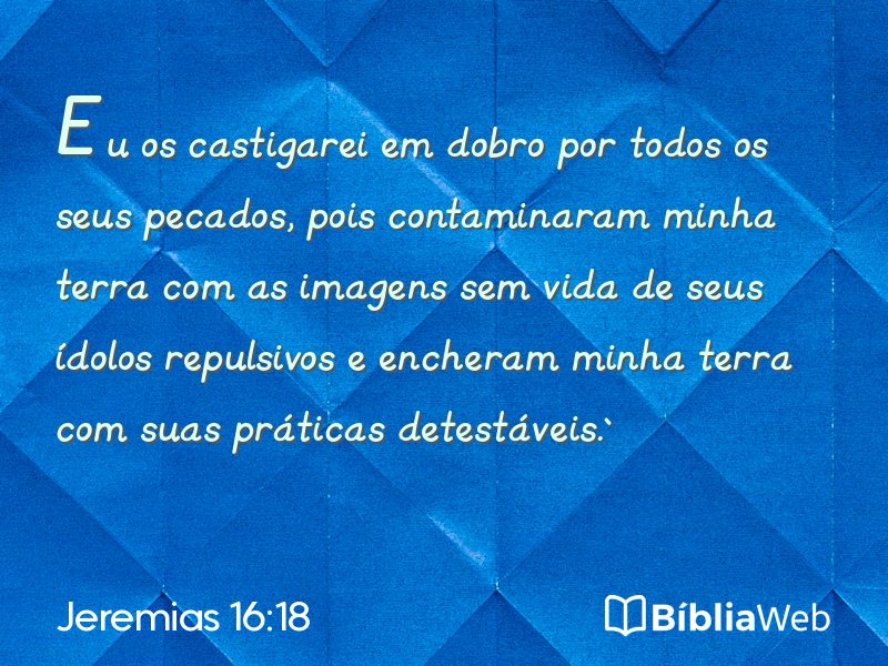 Jeremias 16:18 em imagem para compartilhar