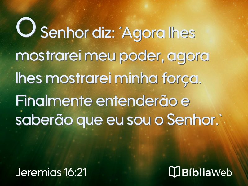 Jeremias 16:21 em imagem para compartilhar