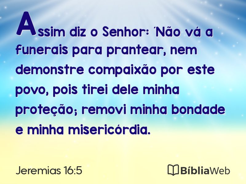 Jeremias 16:5 em imagem para compartilhar