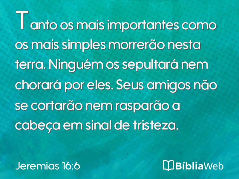 Jeremias 16:6 em imagem para compartilhar
