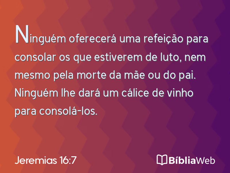Jeremias 16:7 em imagem para compartilhar