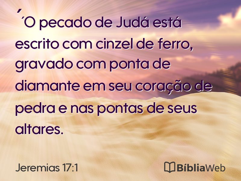 Jeremias 17:1 em imagem para compartilhar