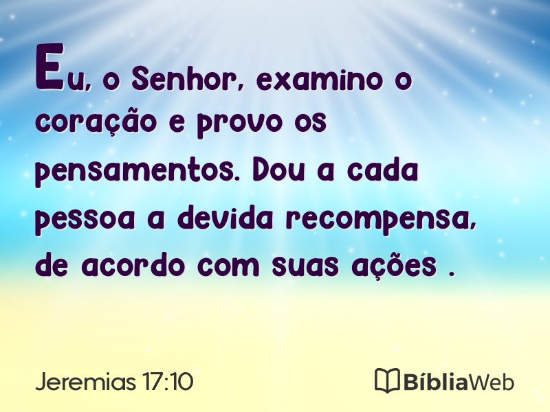 Jeremias 17:10 em imagem para compartilhar