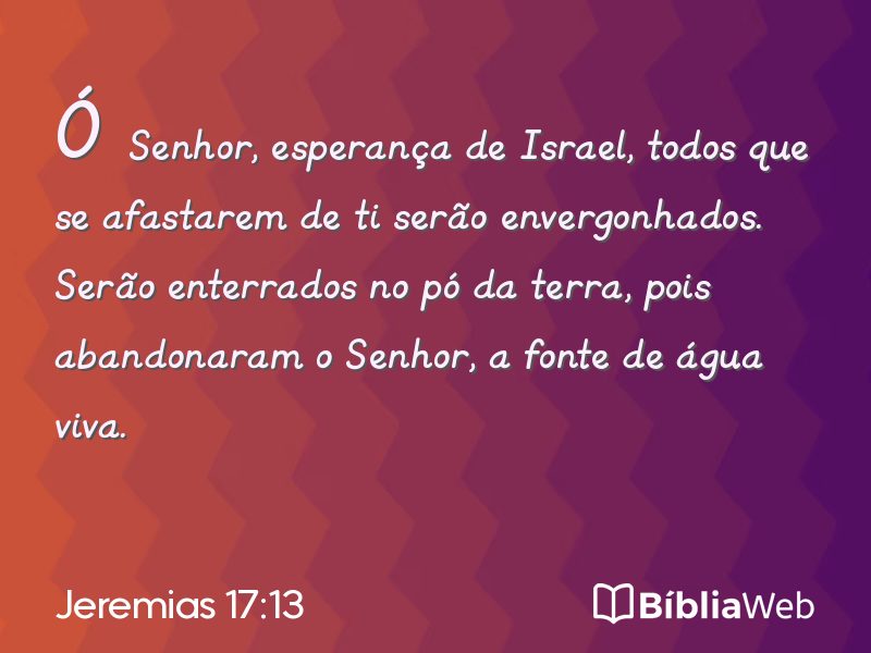 Jeremias 17:13 em imagem para compartilhar
