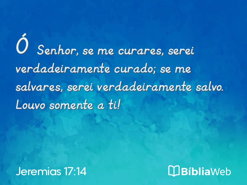 Jeremias 17:14 em imagem para compartilhar