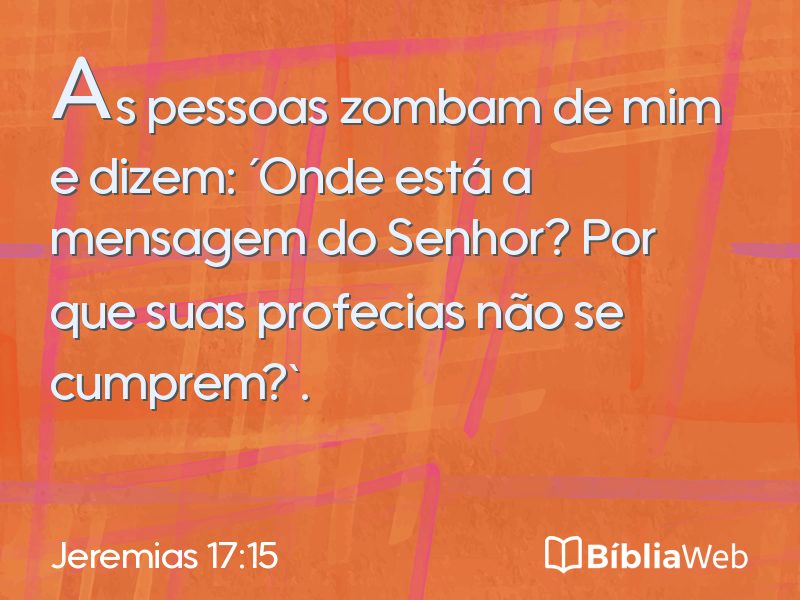 Jeremias 17:15 em imagem para compartilhar