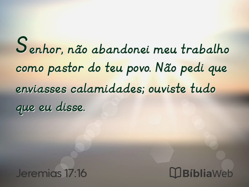 Jeremias 17:16 em imagem para compartilhar