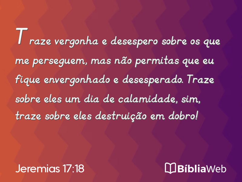 Jeremias 17:18 em imagem para compartilhar