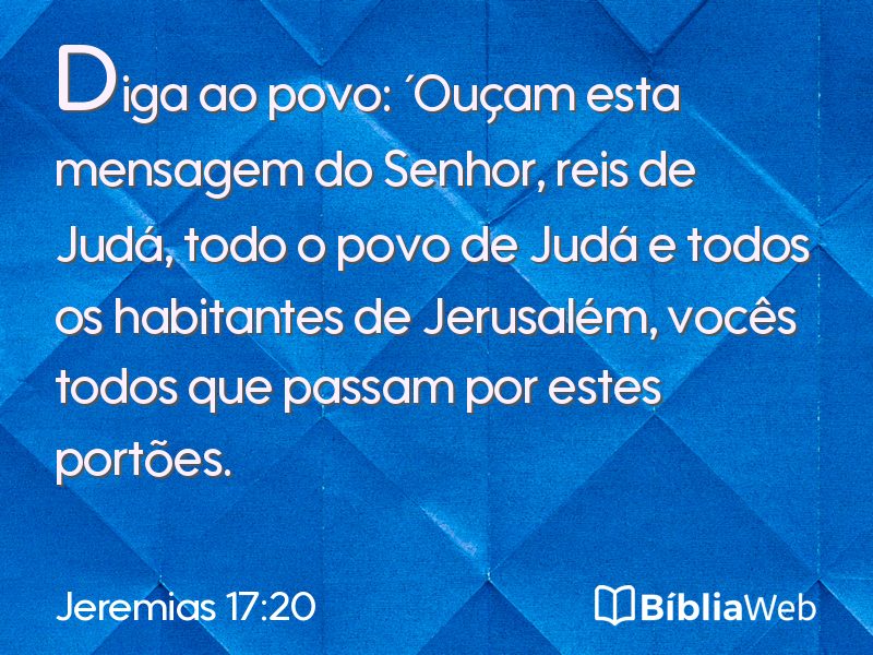 Jeremias 17:20 em imagem para compartilhar