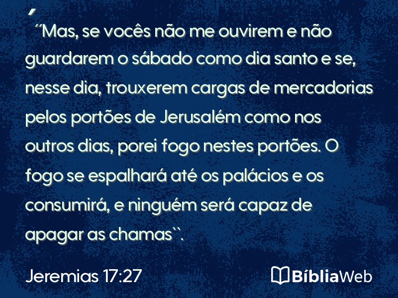 Jeremias 17:27 em imagem para compartilhar