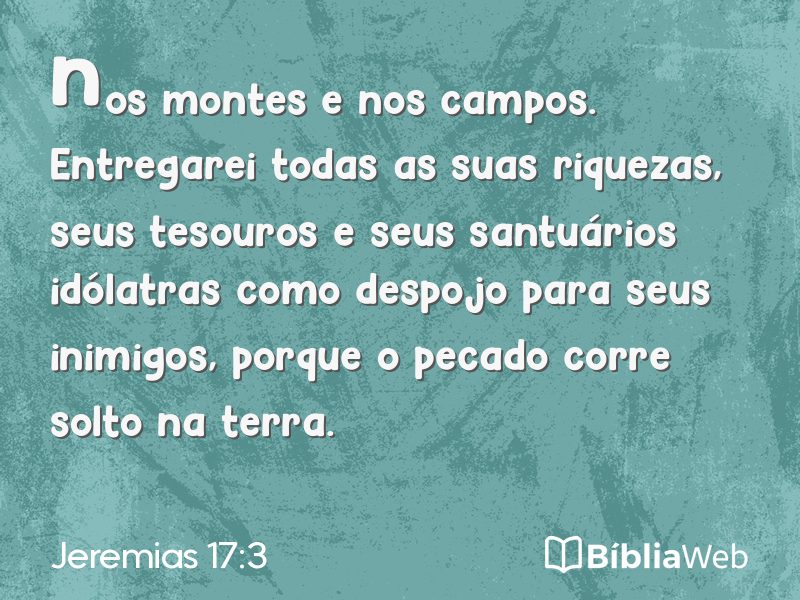 Jeremias 17:3 em imagem para compartilhar