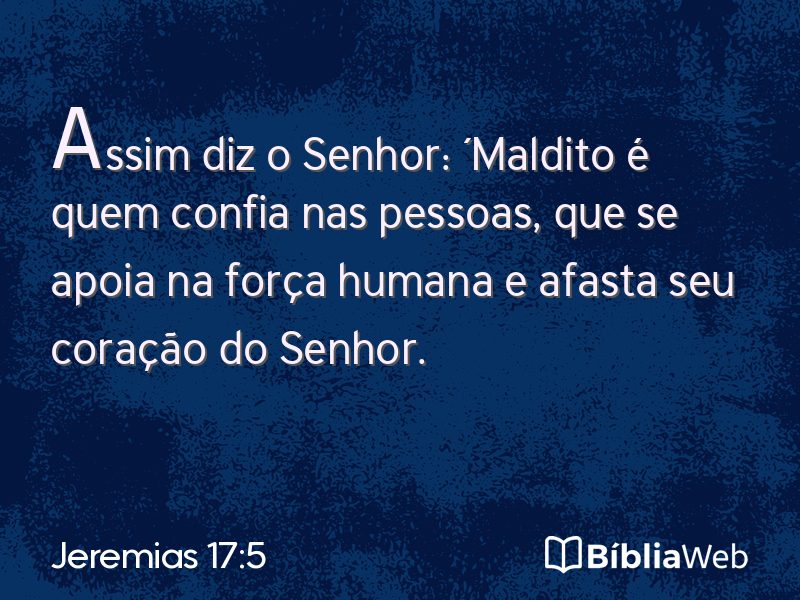 Jeremias 17:5 em imagem para compartilhar