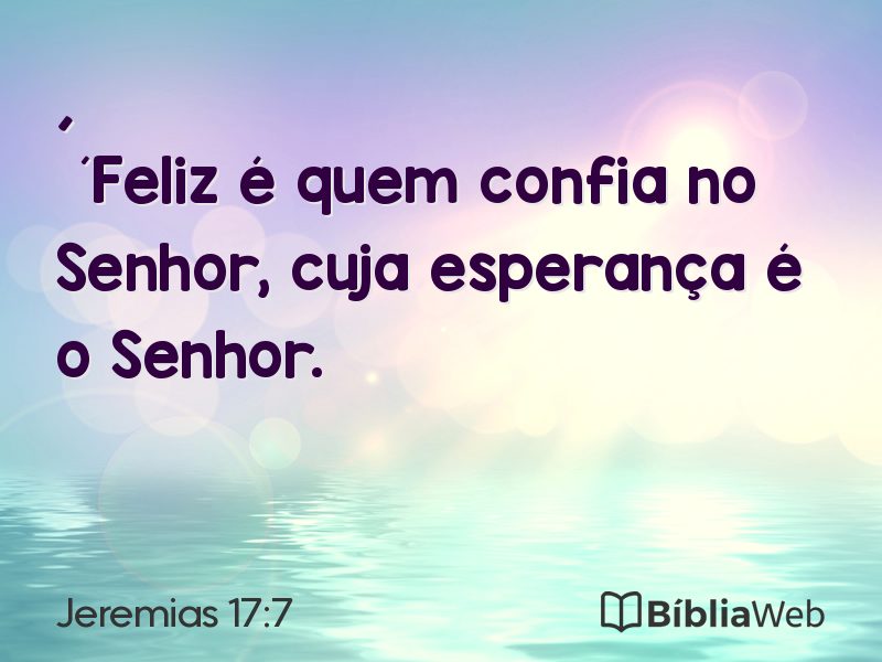 Jeremias 17:7 em imagem para compartilhar