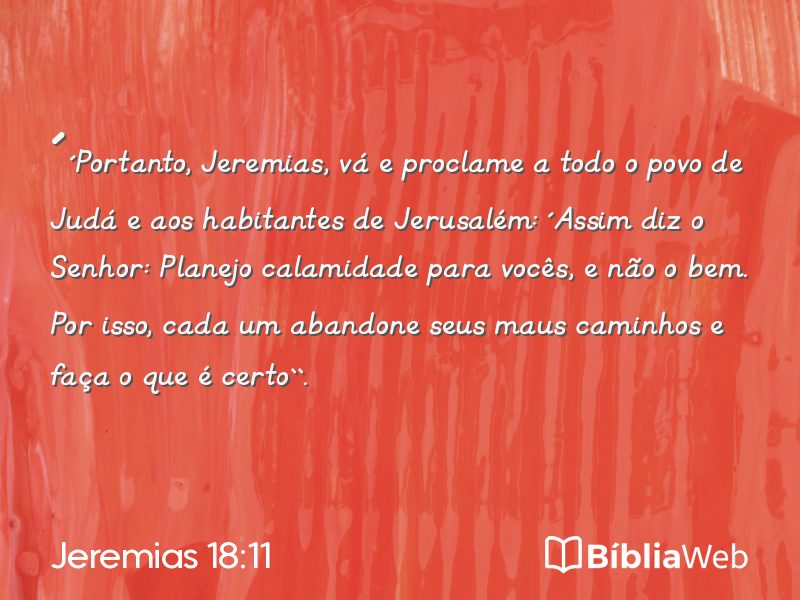 Jeremias 18:11 em imagem para compartilhar