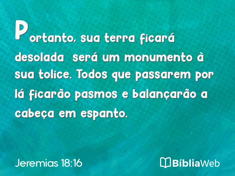 Jeremias 18:16 em imagem para compartilhar