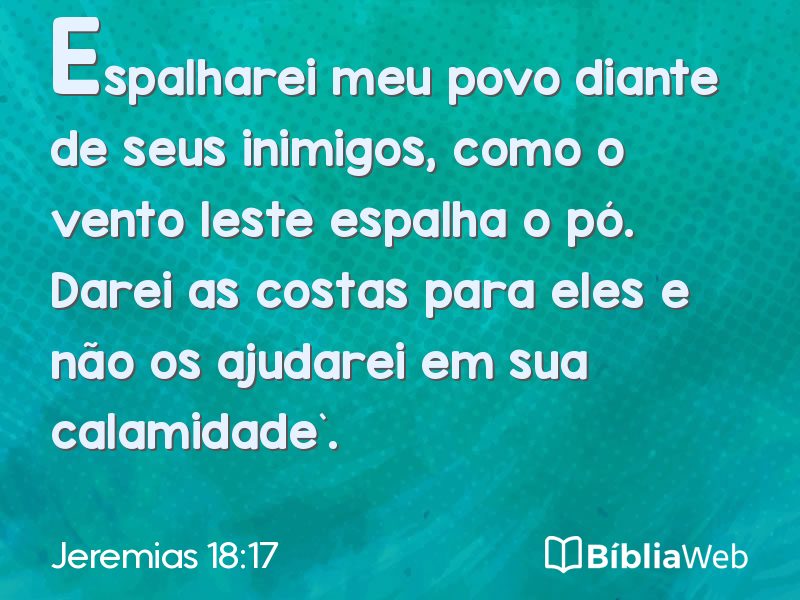 Jeremias 18:17 em imagem para compartilhar