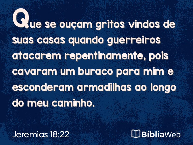 Jeremias 18:22 em imagem para compartilhar