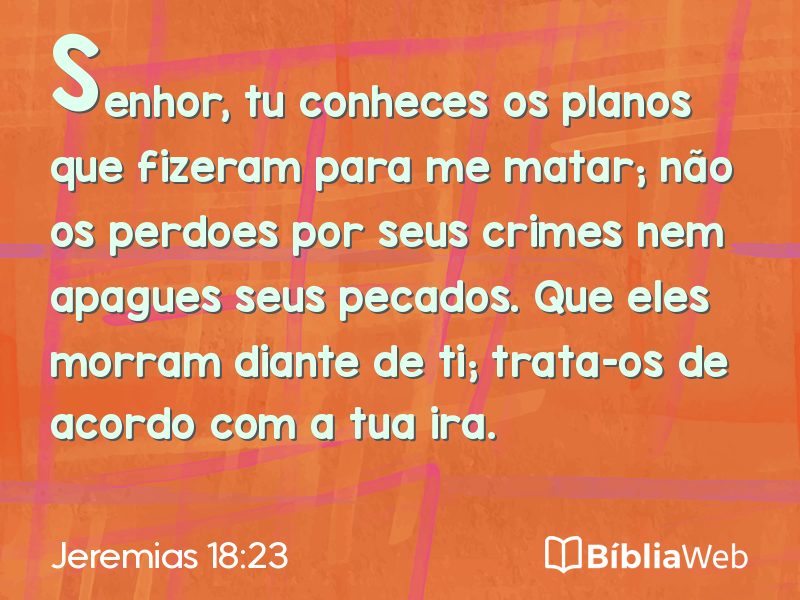 Jeremias 18:23 em imagem para compartilhar