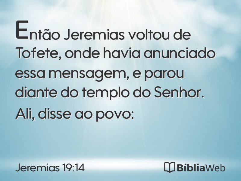 Jeremias 19:14 em imagem para compartilhar
