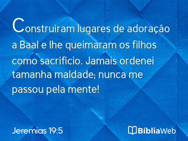 Jeremias 19:5 em imagem para compartilhar