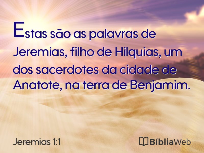 Jeremias 1:1 em imagem para compartilhar