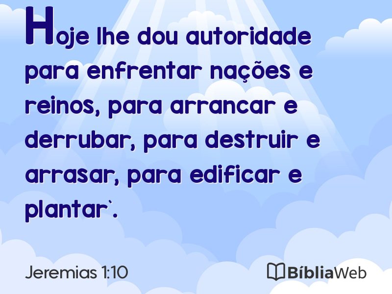 Jeremias 1:10 em imagem para compartilhar