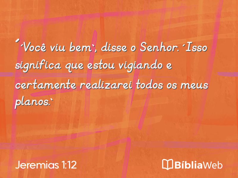 Jeremias 1:12 em imagem para compartilhar