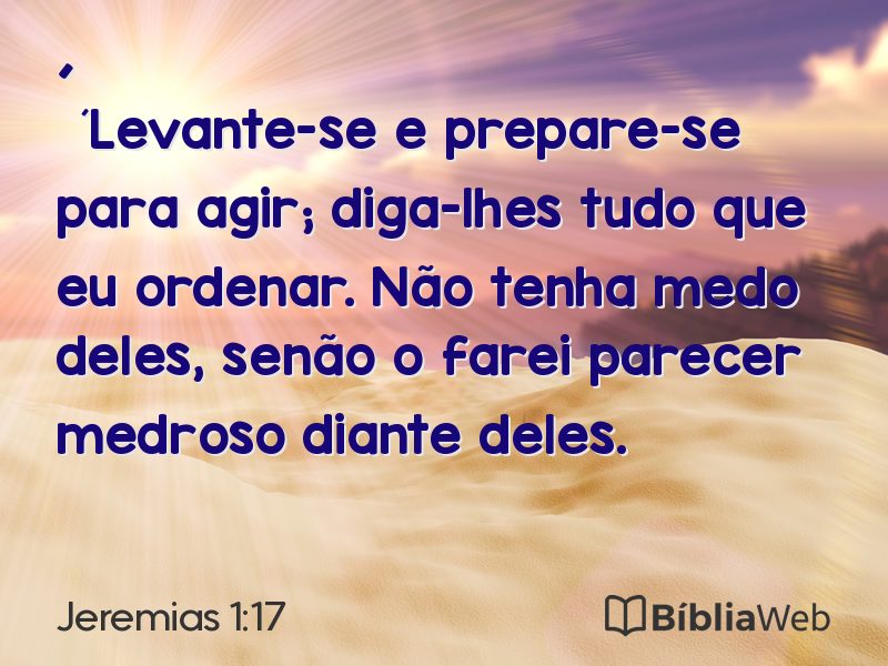 Jeremias 1:17 em imagem para compartilhar