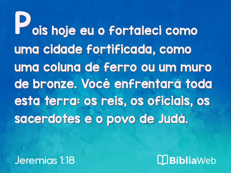 Jeremias 1:18 em imagem para compartilhar
