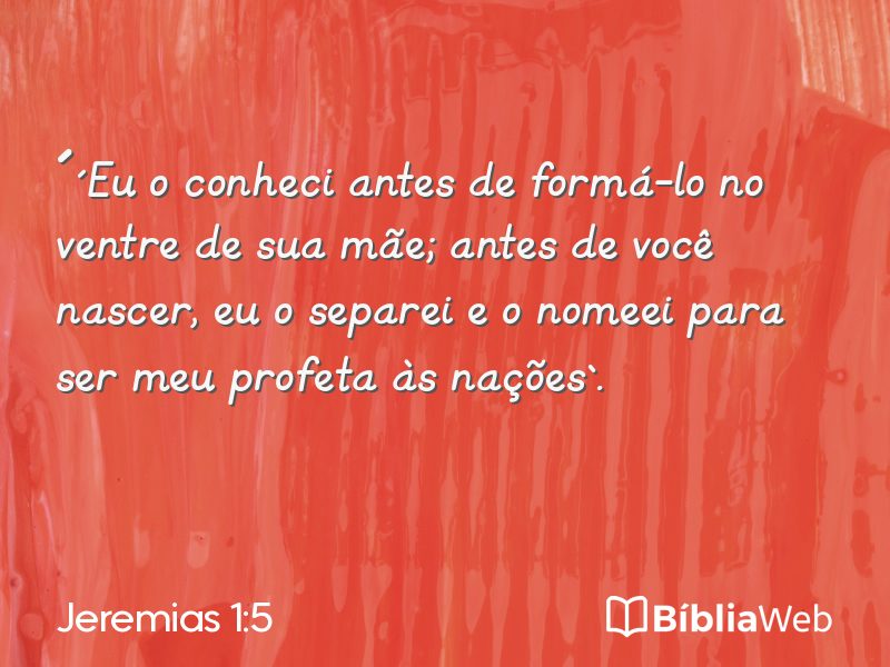 Jeremias 1:5 em imagem para compartilhar