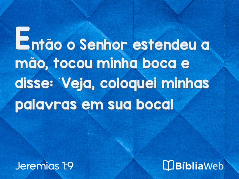 Jeremias 1:9 em imagem para compartilhar