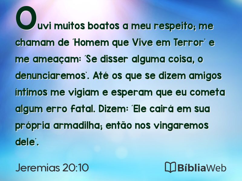 Jeremias 20:10 em imagem para compartilhar