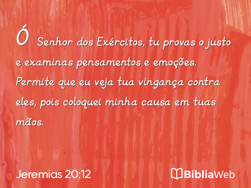 Jeremias 20:12 em imagem para compartilhar