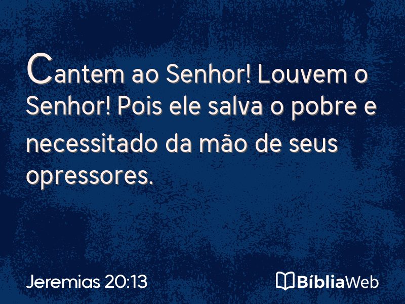 Jeremias 20:13 em imagem para compartilhar